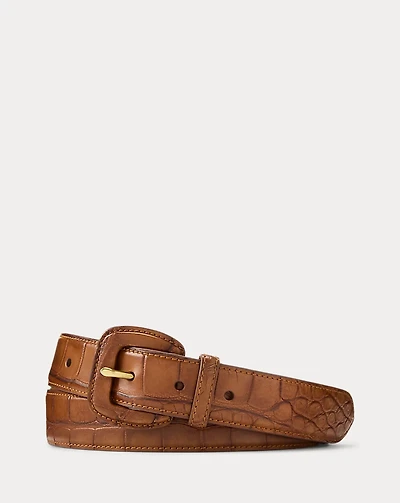 Burnished Alligator Belt