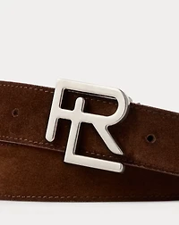 RL-Buckle Calf-Suede Belt