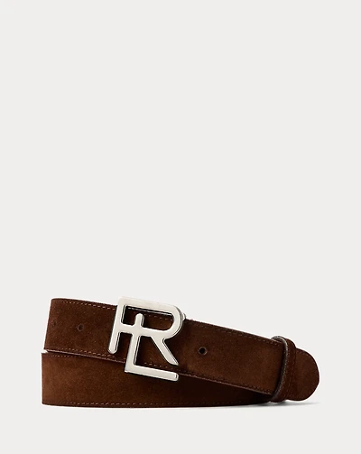 RL-Buckle Calf-Suede Belt