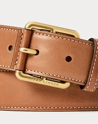 Calfskin Roller-Buckle Belt
