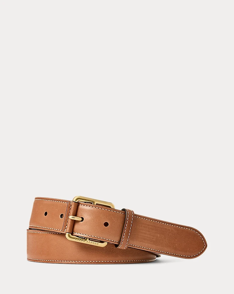 Calfskin Roller-Buckle Belt