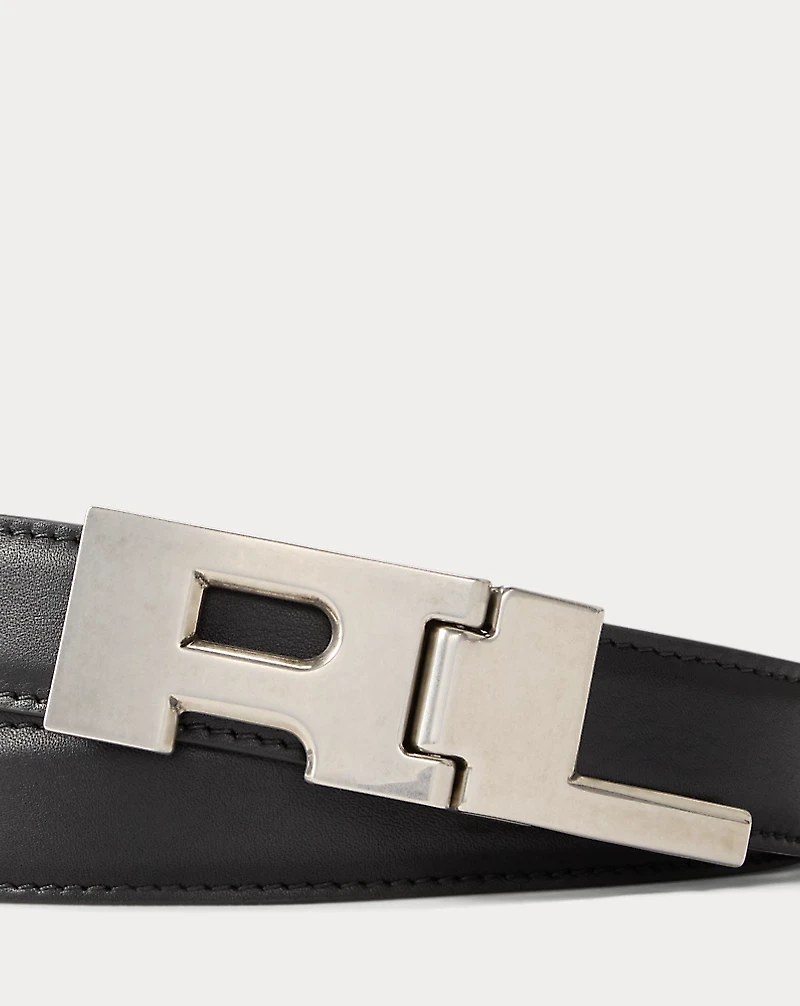 RL Hinge-Buckle Calfskin Belt