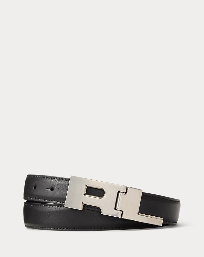 RL Hinge-Buckle Calfskin Belt