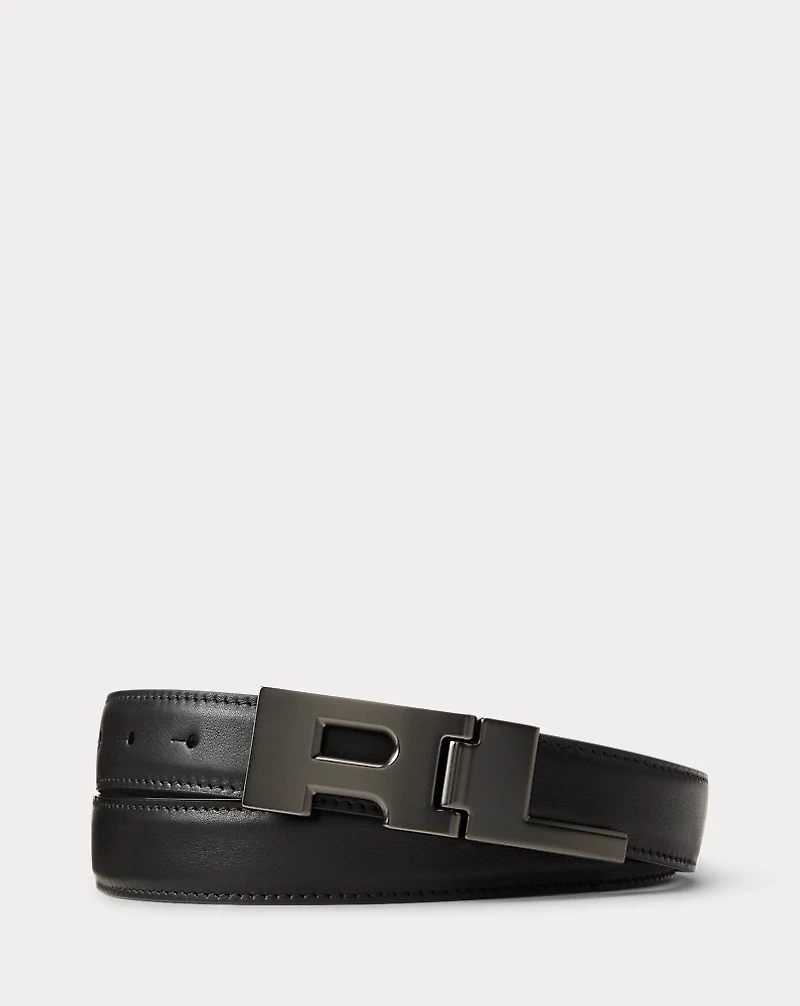 RL Hinge-Buckle Calfskin Belt