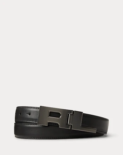 RL Hinge-Buckle Calfskin Belt