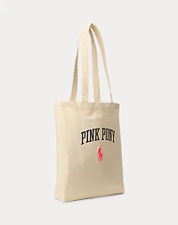 Pink Pony Canvas Shopper Tote