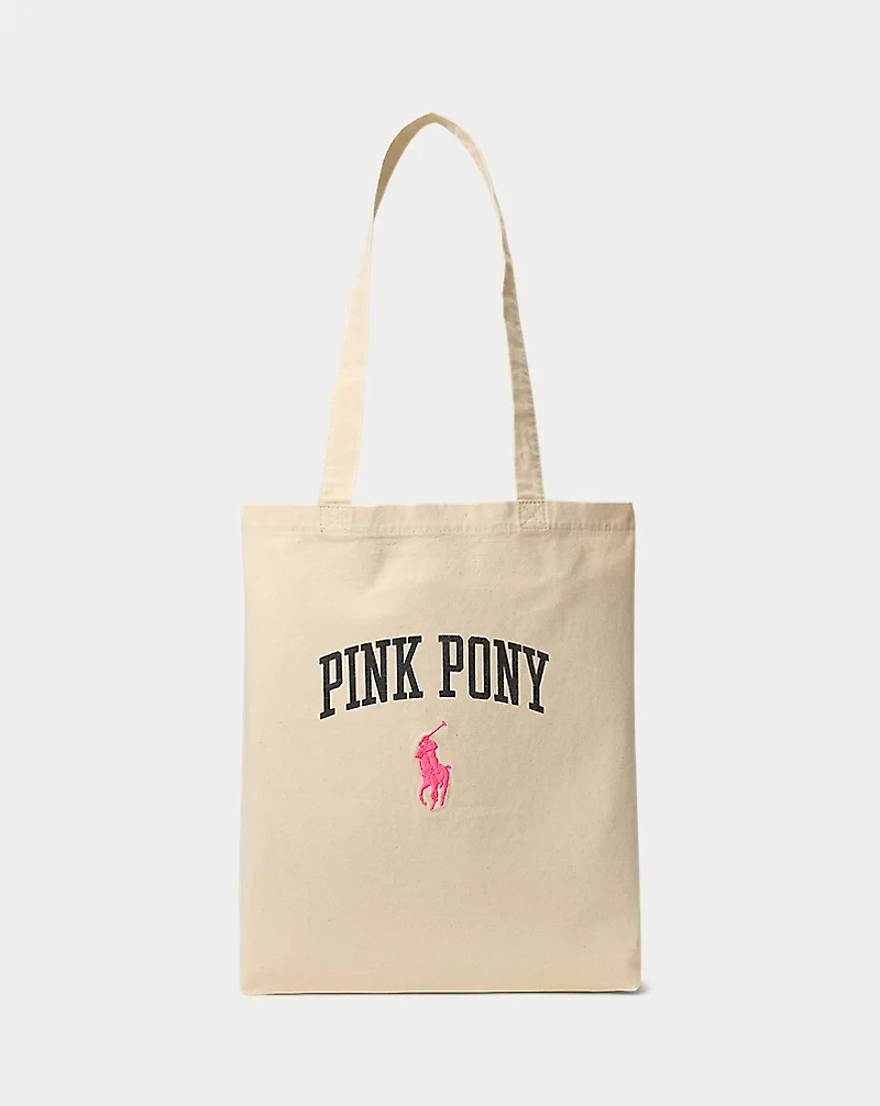 Pink Pony Canvas Shopper Tote