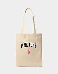 Pink Pony Canvas Shopper Tote