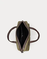 Leather-Trim Canvas Commuter Bag
