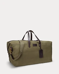 Leather-Trim Canvas Duffel