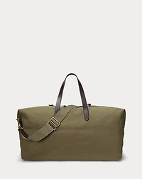 Leather-Trim Canvas Duffel