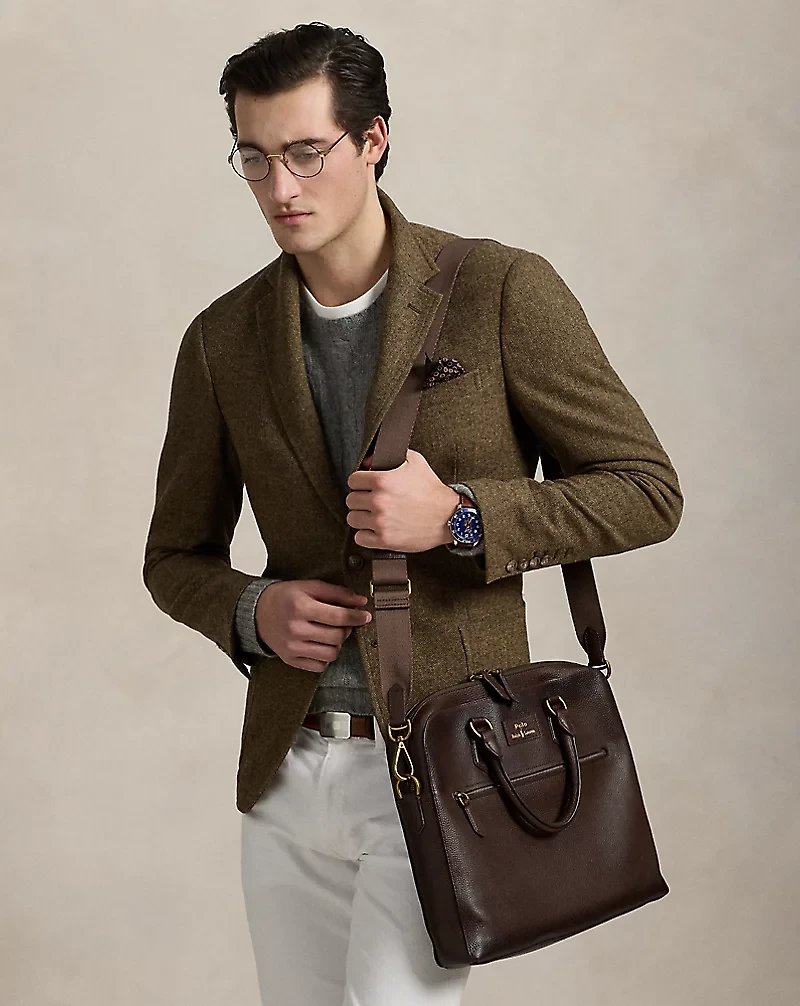 Pebbled Leather Commuter Bag