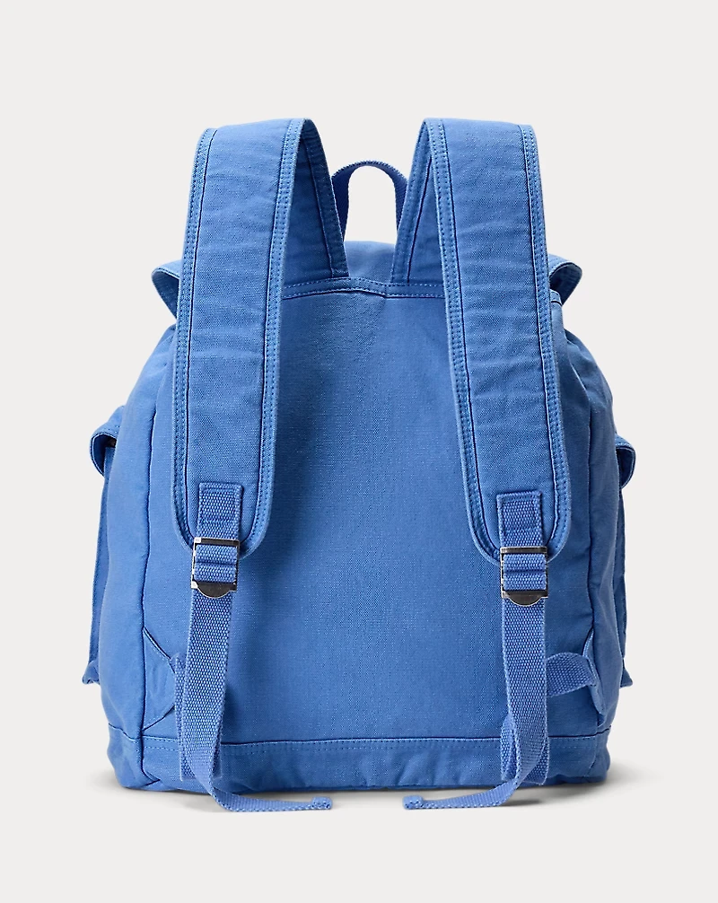 Flap-Top Canvas Backpack