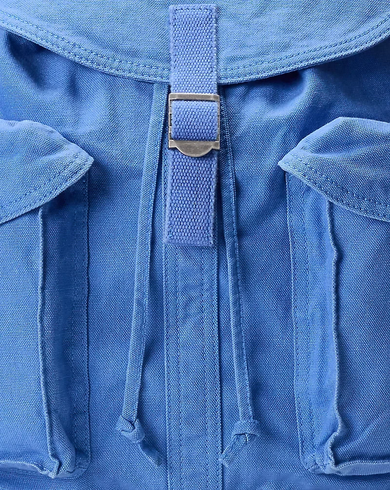 Flap-Top Canvas Backpack