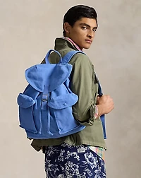 Flap-Top Canvas Backpack