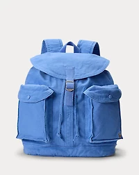 Flap-Top Canvas Backpack