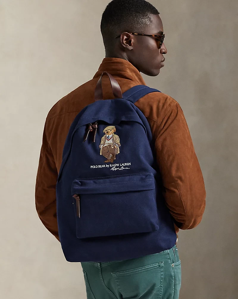 Polo Bear Canvas Backpack