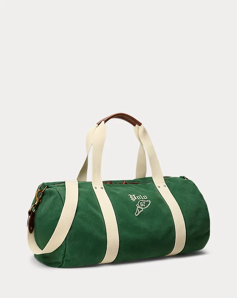 Embroidered Canvas Duffel