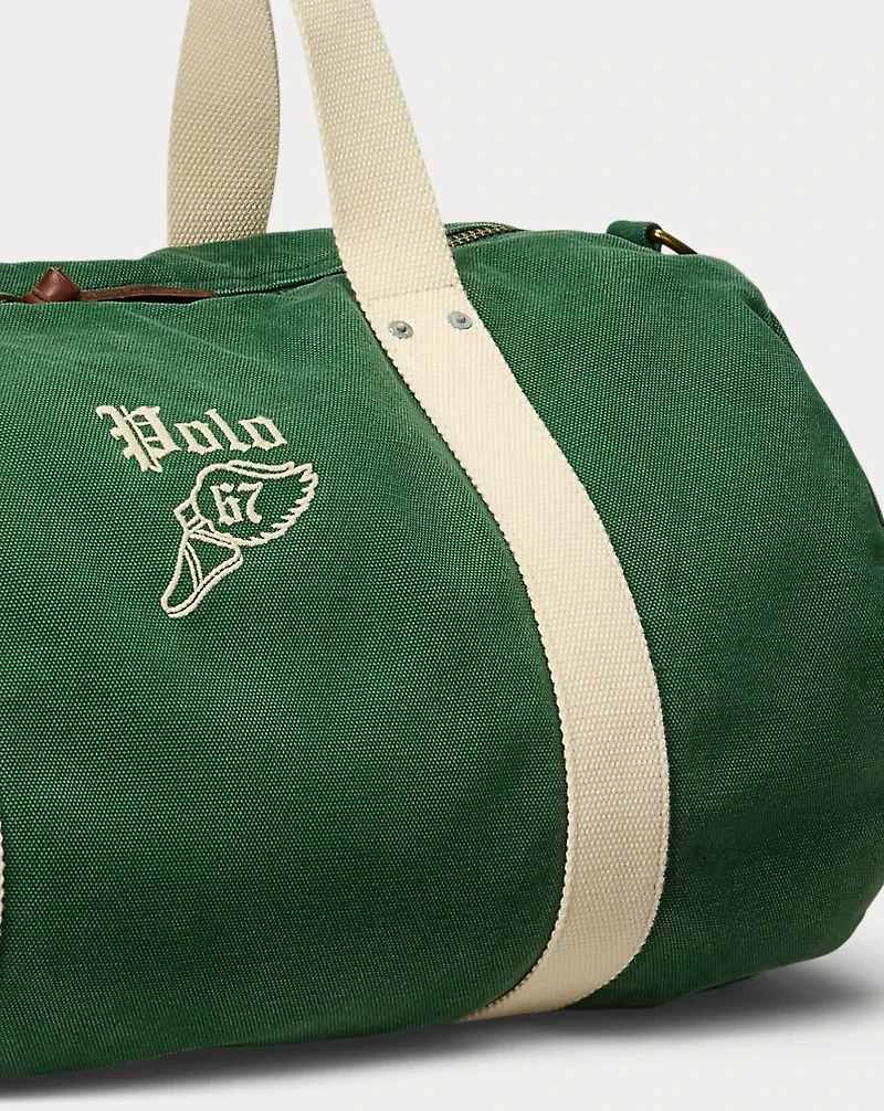 Embroidered Canvas Duffel