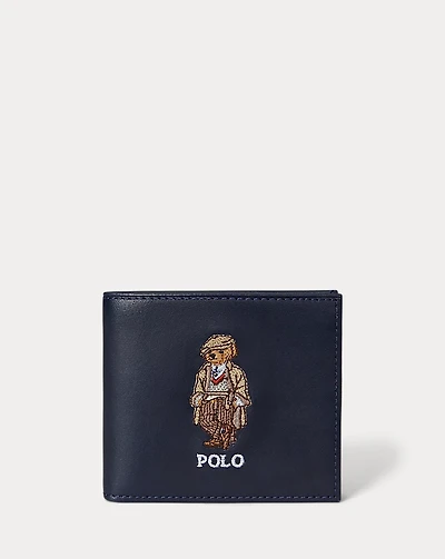Polo Bear Leather Billfold Wallet