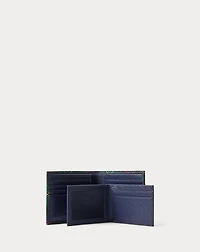 3-in-1 Plaid Leather Wallet