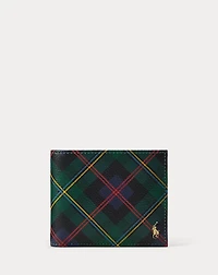 3-in-1 Plaid Leather Wallet