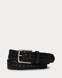 Leather & Braided Cord Woven Belt