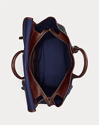 Plaid Tweed & Leather Weekender Bag