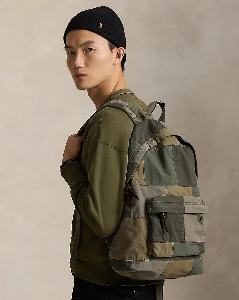 Patchwork Canvas Backpack