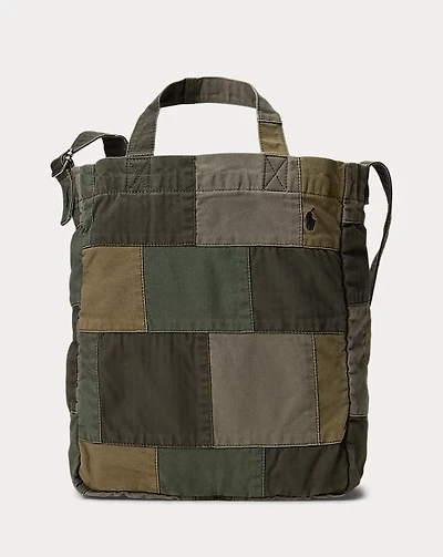 Patchwork Canvas Shopper Tote