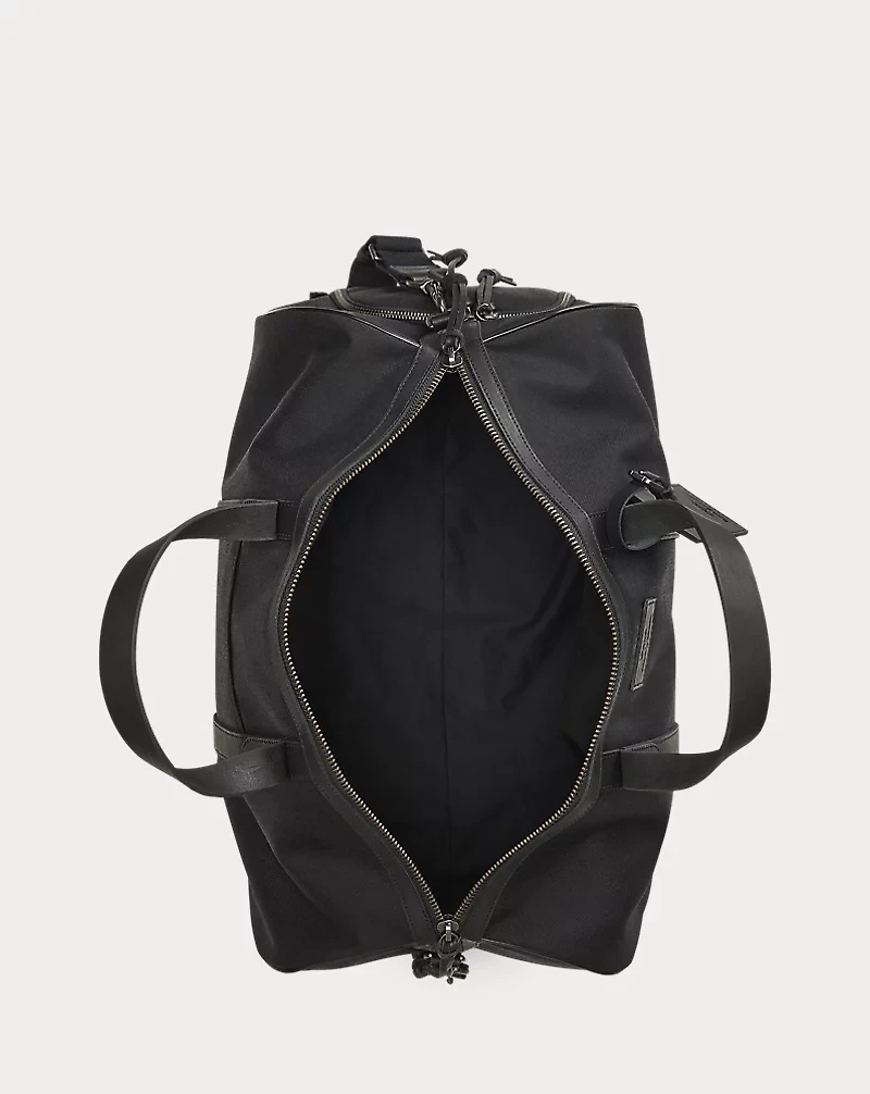 Leather-Trim Oxford Duffel
