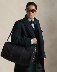 Leather-Trim Oxford Duffel