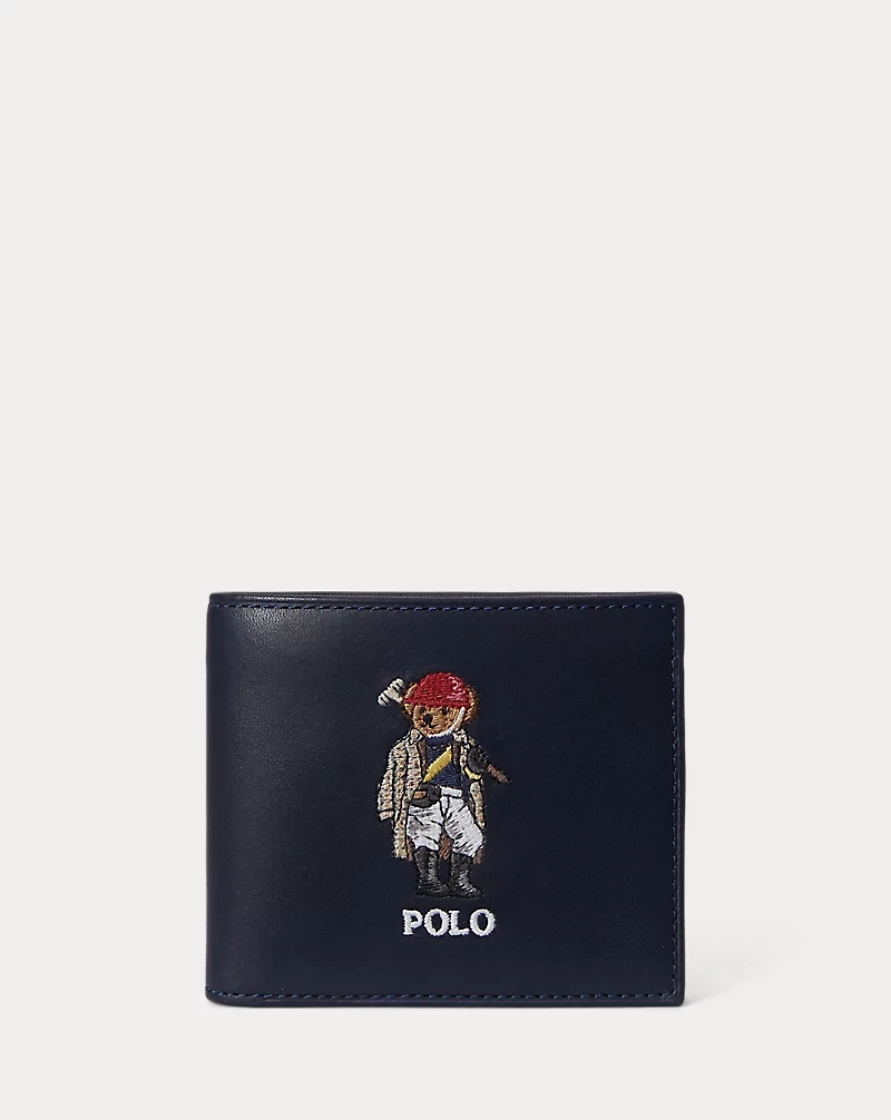 Polo Bear Leather Billfold Wallet