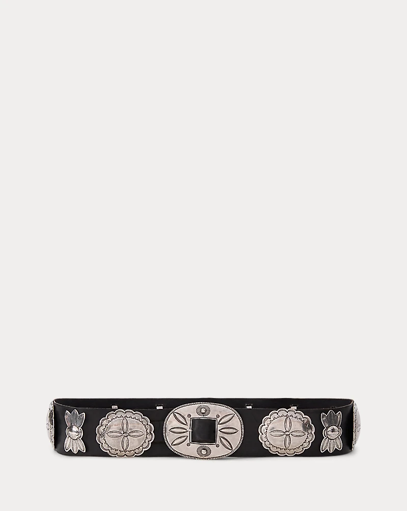 Leather Cast Concho Belt