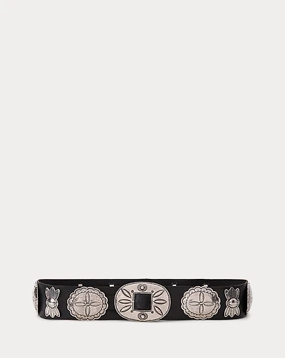 Leather Cast Concho Belt