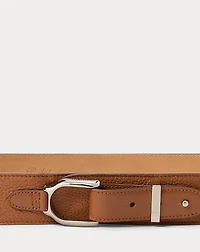 Welington Pebbled Calfskin Turnback Belt