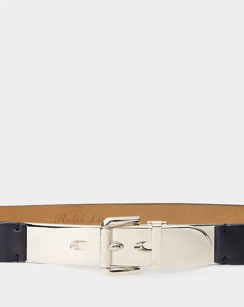 Calfskin Letter-Opener Skinny Belt
