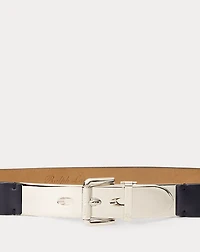 Calfskin Letter-Opener Skinny Belt