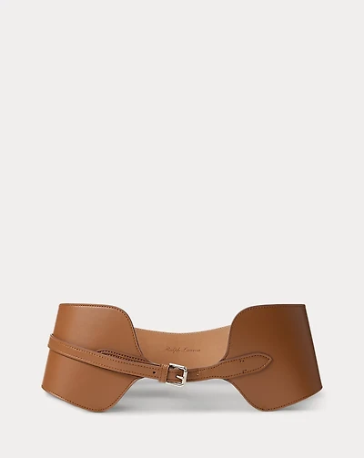 Box Calfskin Wide Corset Belt
