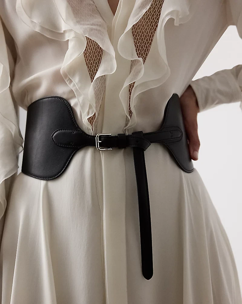 Calfskin Wide Corset Belt