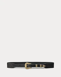 Tooled Vachetta Leather Belt
