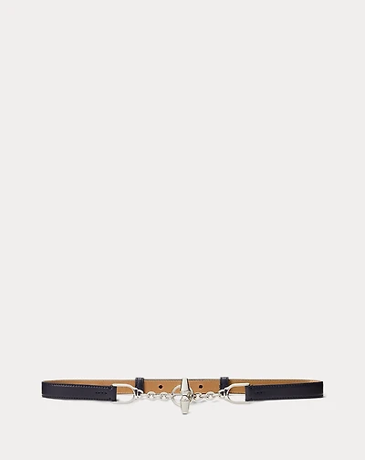 Calfskin Toggle Skinny Belt