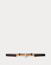 Calfskin Toggle Skinny Belt