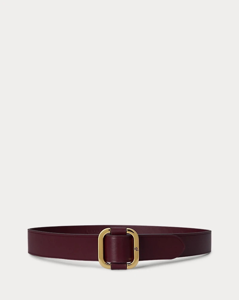 Slide-Buckle Leather Belt