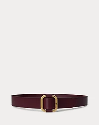 Slide-Buckle Leather Belt