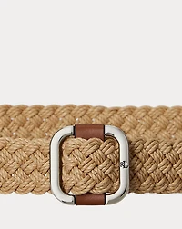 Slide-Buckle Woven Cotton Belt