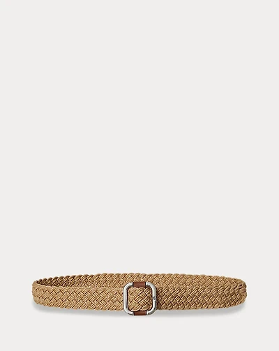 Slide-Buckle Woven Cotton Belt