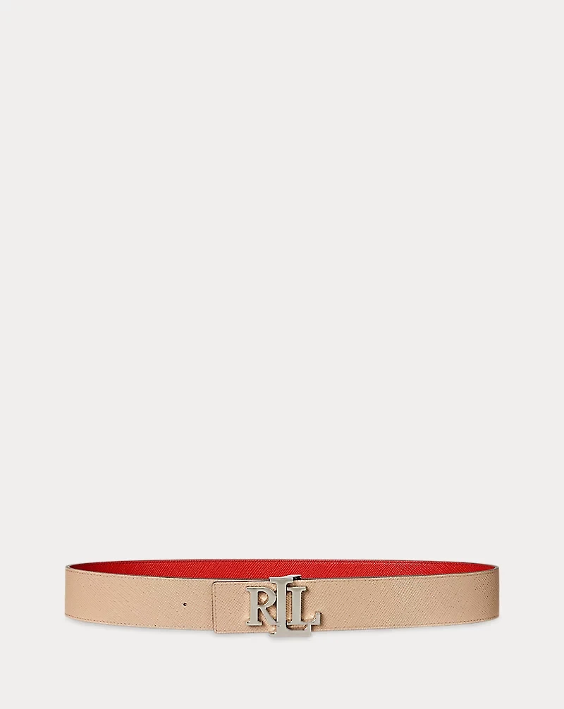 Logo Reversible Textured Wide Belt