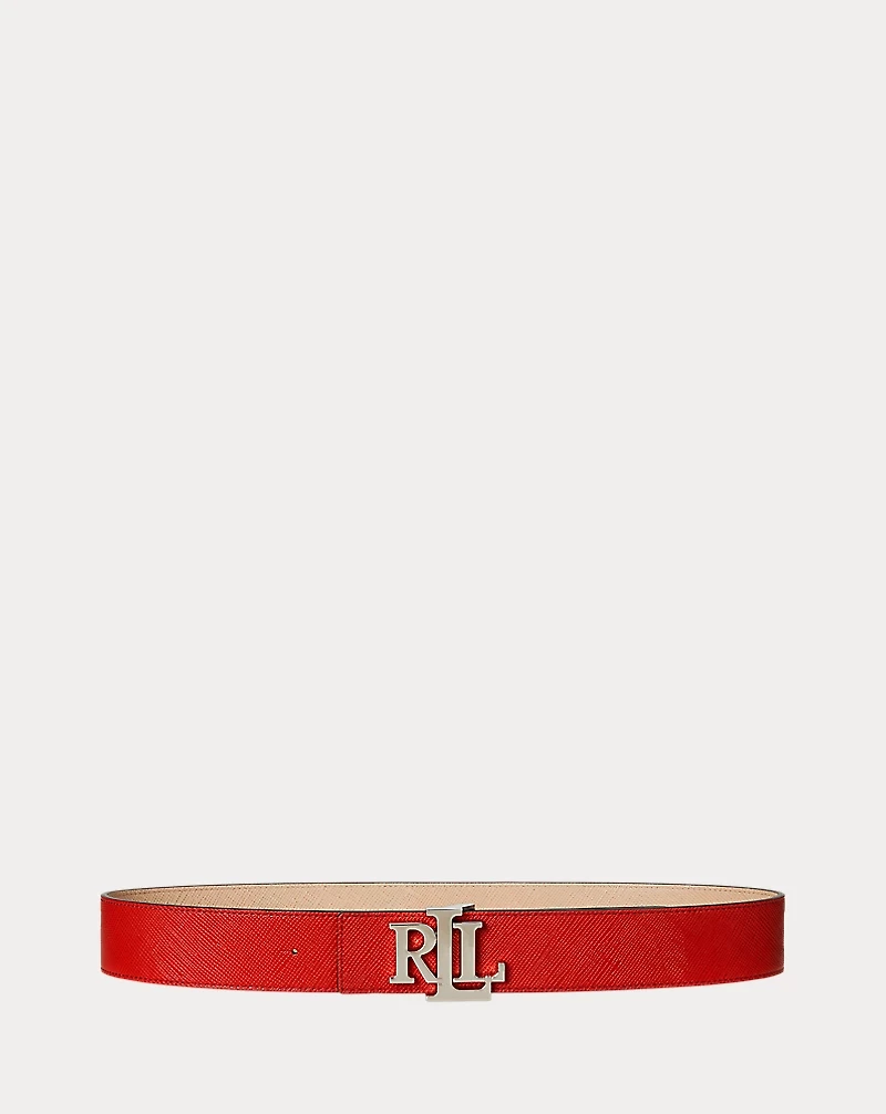 Logo Reversible Textured Wide Belt