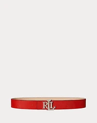 Logo Reversible Textured Wide Belt